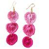 Handmade Crochet Heart Earring, Pink - Image 2