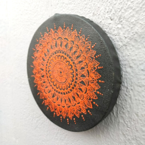 3D hand Painted  Mandala art on Round Canvas wall décor