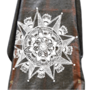 Madhubani Art Hand Painted Dupatta – Mandala with border